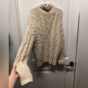 Vanessa Bruno Sahel Cable Knit Turtleneck Sweater